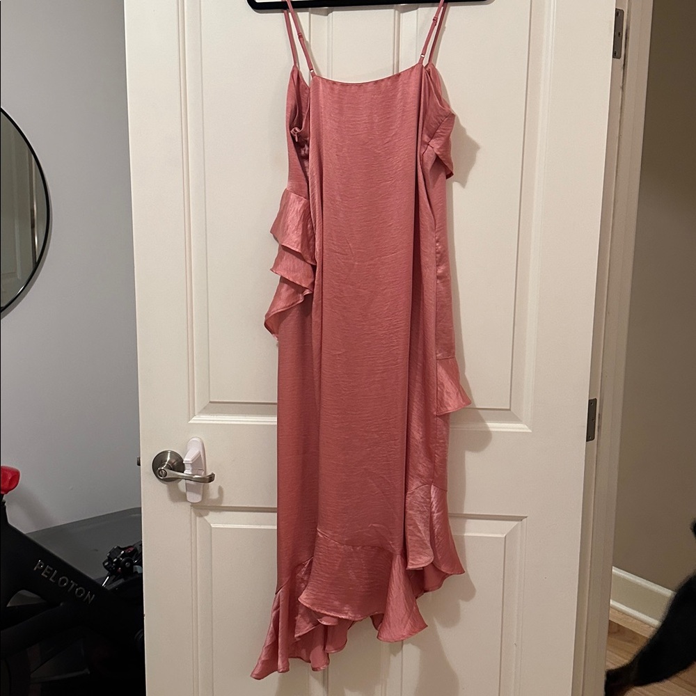 Pink Ruffled Midi Dress Steve Madden - Picture 4 of 4